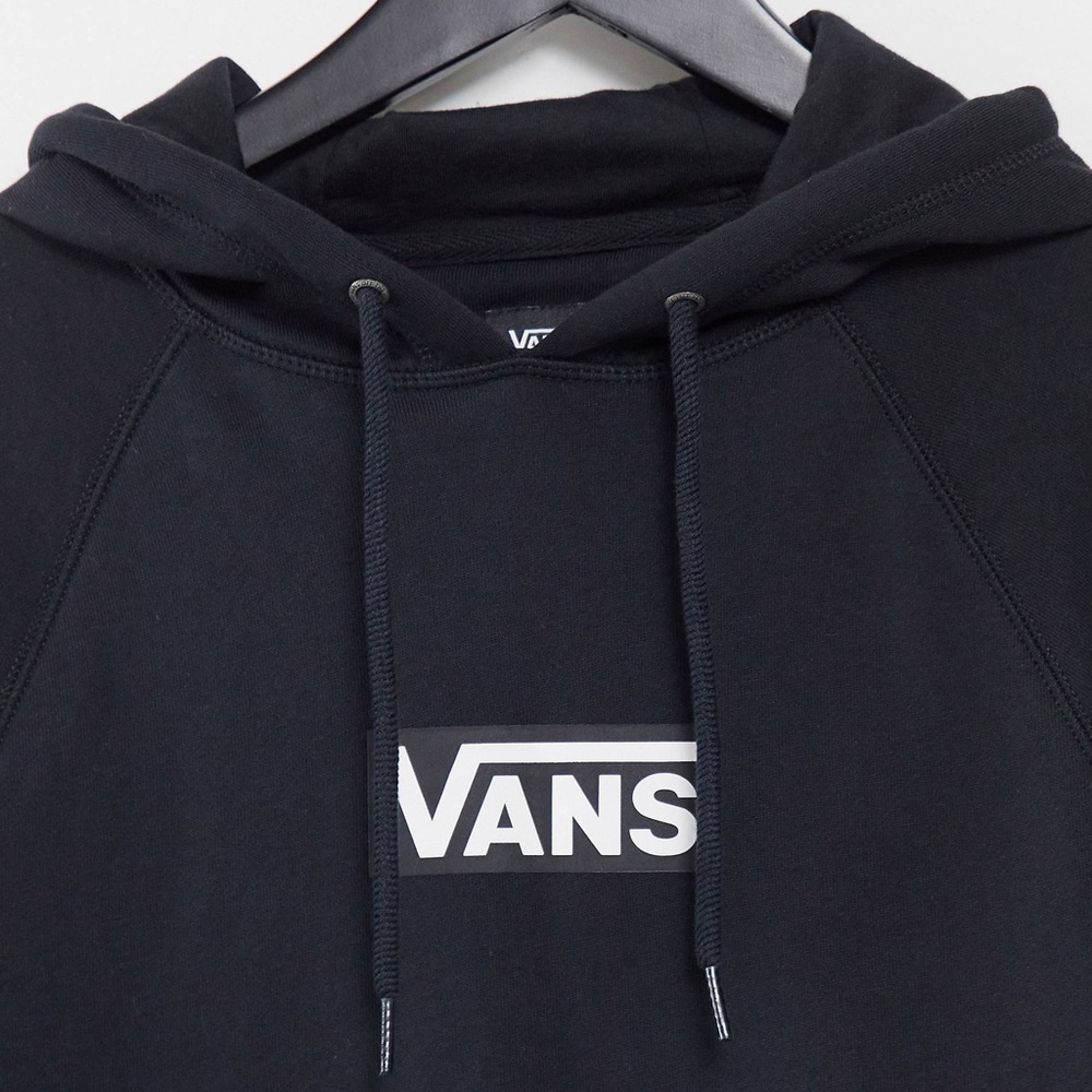 Vans Versa Mens Skateboard Black Standard Drawstring Hoodie Street Style Size S - Picture 7 of 8